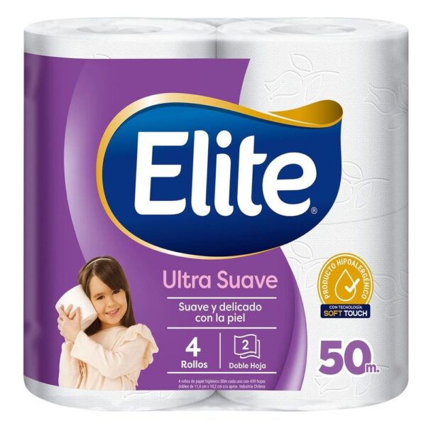 Elite Ultra Suave 4 rollos 50 mts